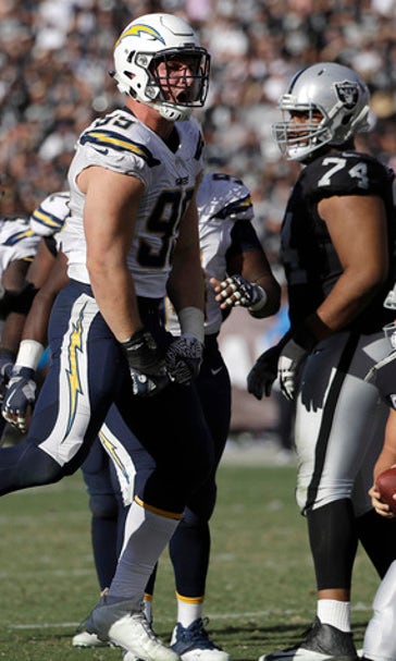 Bosa's 2 sacks in debut provide positive in Chargers loss